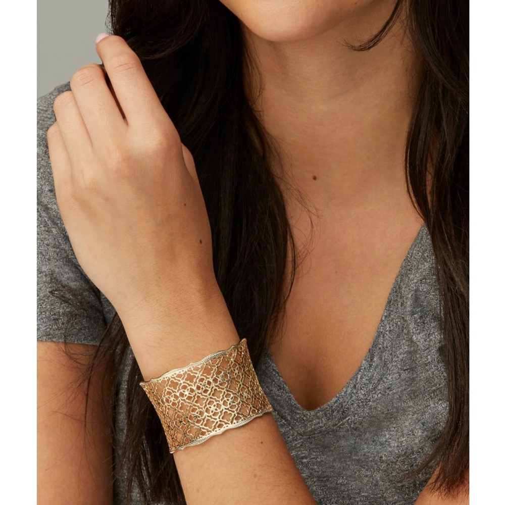 Kendra Scott • Candice Filigree Cuff Bracelet • 14K Gold over brass